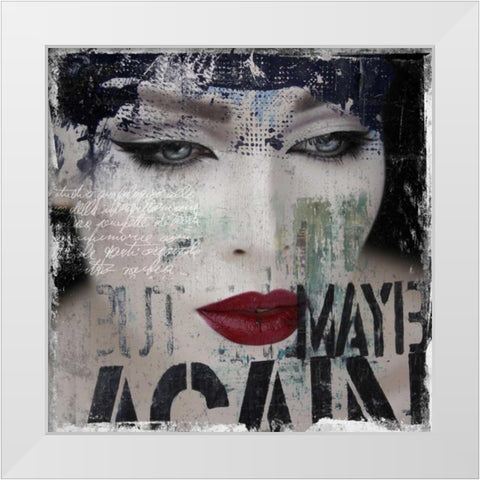 Regrets II White Modern Wood Framed Art Print by Baker, Micha