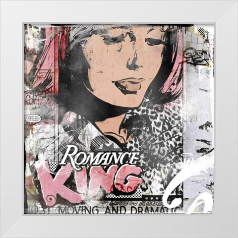 Romance King White Modern Wood Framed Art Print by Albers, Teis