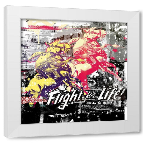 Fight for life White Modern Wood Framed Art Print by Albers, Teis