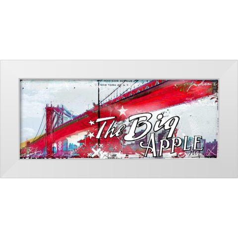 the Big Apple White Modern Wood Framed Art Print by Albers, Teis