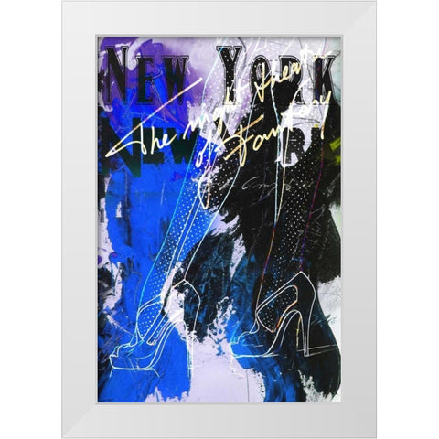 Heels and Legs V White Modern Wood Framed Art Print by Baker, Micha