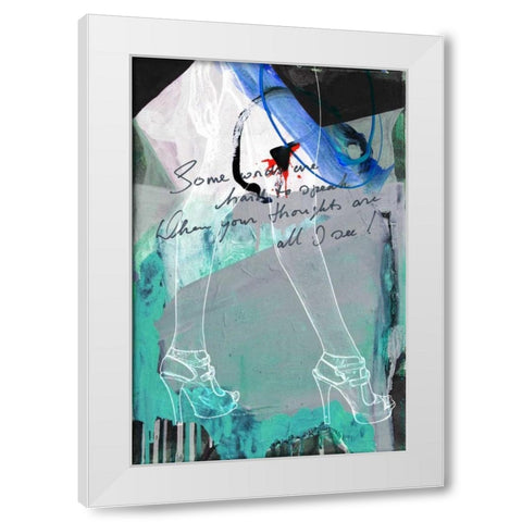 Lady Legs I White Modern Wood Framed Art Print by Baker, Micha