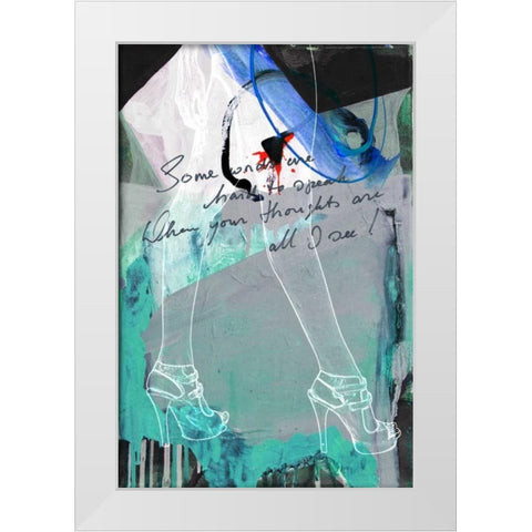 Lady Legs I White Modern Wood Framed Art Print by Baker, Micha