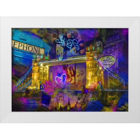 London White Modern Wood Framed Art Print by de Haas, Mascha