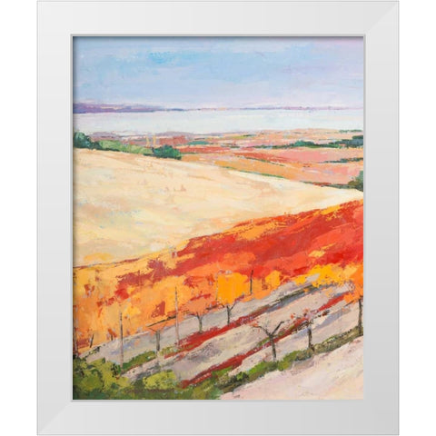 Lovely landscape I White Modern Wood Framed Art Print by Vierhout, Pieter