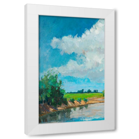 Lakeview I White Modern Wood Framed Art Print by Vierhout, Pieter