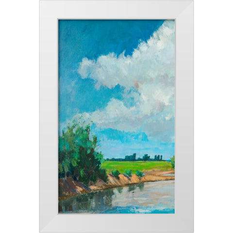Lakeview I White Modern Wood Framed Art Print by Vierhout, Pieter
