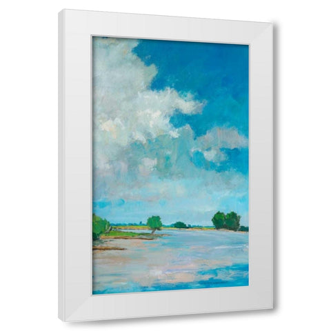 Lakeview I White Modern Wood Framed Art Print by Vierhout, Pieter