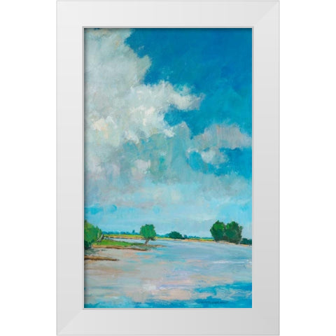 Lakeview I White Modern Wood Framed Art Print by Vierhout, Pieter