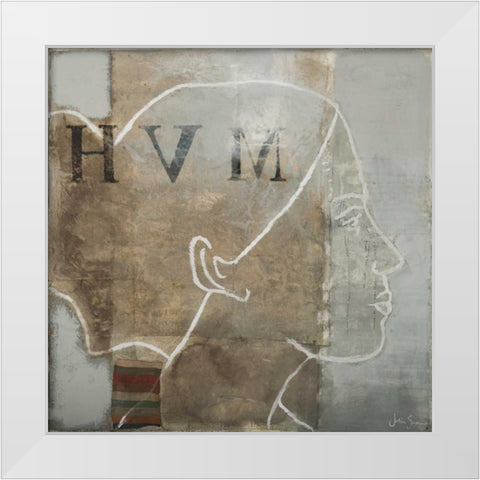 Massive White Modern Wood Framed Art Print by Simonis, Julia