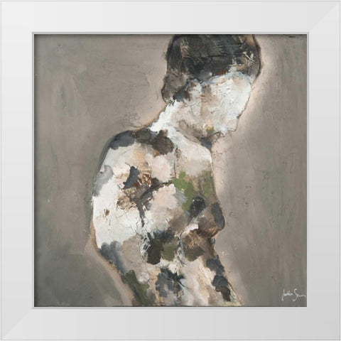 Scupltura I White Modern Wood Framed Art Print by Simonis, Julia