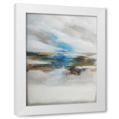 Never ending I White Modern Wood Framed Art Print by Simonis, Julia