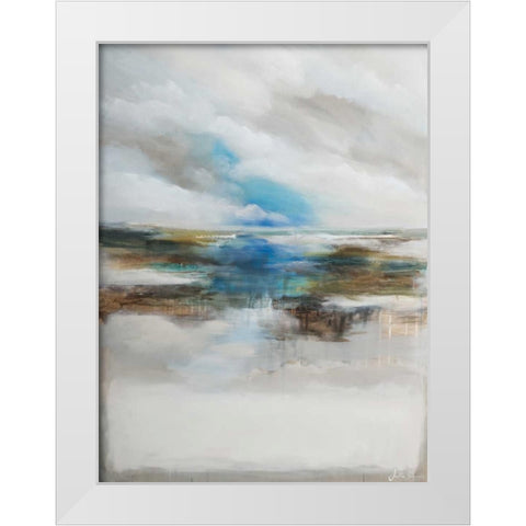 Never ending I White Modern Wood Framed Art Print by Simonis, Julia