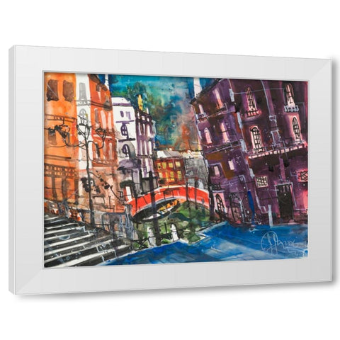 Venice White Modern Wood Framed Art Print by Mattern, Andreas