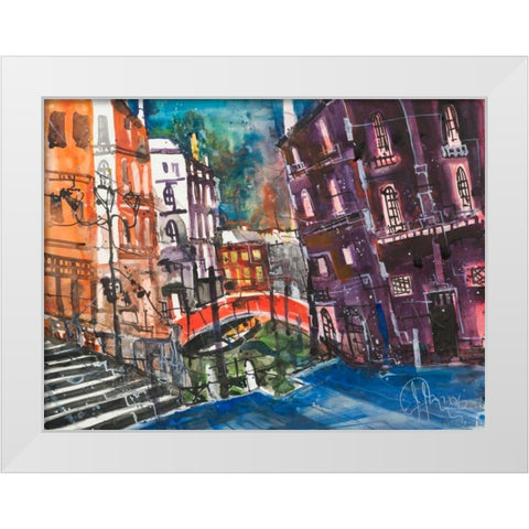 Venice White Modern Wood Framed Art Print by Mattern, Andreas