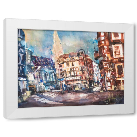 Vienna White Modern Wood Framed Art Print by Mattern, Andreas