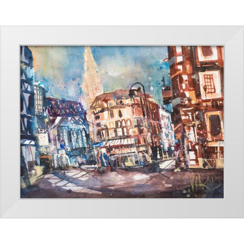 Vienna White Modern Wood Framed Art Print by Mattern, Andreas