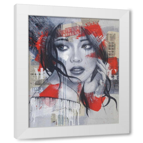 My game White Modern Wood Framed Art Print by Bakker, Jochem