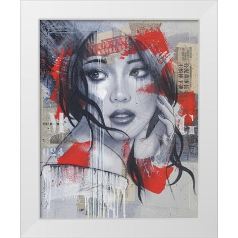 My game White Modern Wood Framed Art Print by Bakker, Jochem