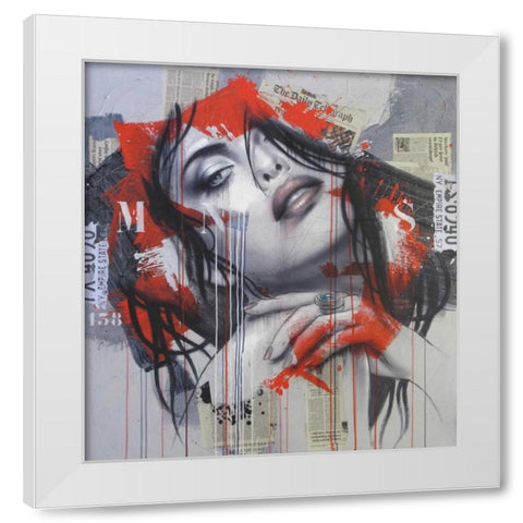 Morning sound White Modern Wood Framed Art Print by Bakker, Jochem