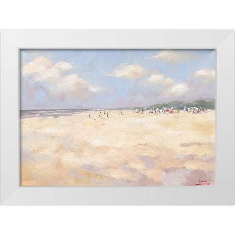 Beach Summer White Modern Wood Framed Art Print by Laceur, Nicole