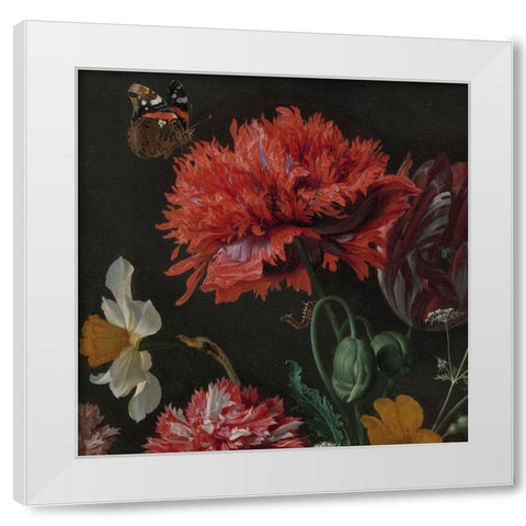 Classic Floral I White Modern Wood Framed Art Print by Heem, JD