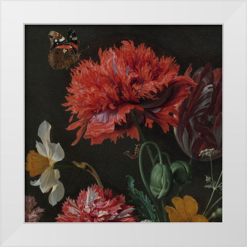Classic Floral I White Modern Wood Framed Art Print by Heem, JD