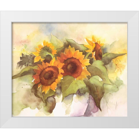 Flower composition IV White Modern Wood Framed Art Print by Heigl, Franz