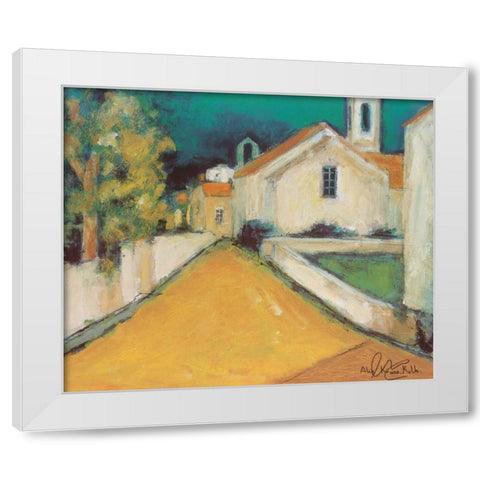 Piazza III White Modern Wood Framed Art Print by Kruse-kolk, Alie