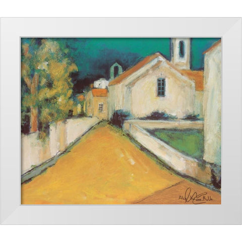 Piazza III White Modern Wood Framed Art Print by Kruse-kolk, Alie