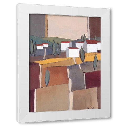 White houses I White Modern Wood Framed Art Print by Paus, Hans