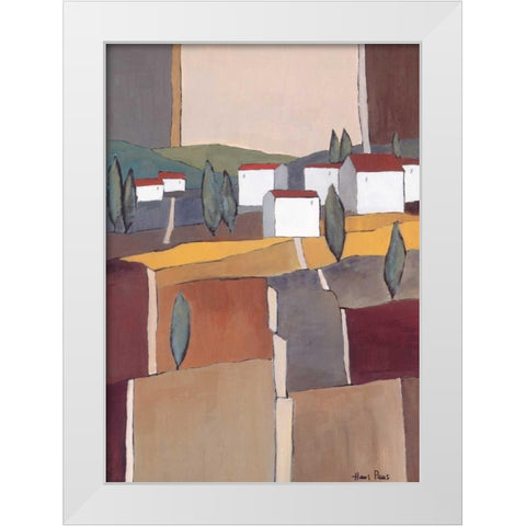 White houses I White Modern Wood Framed Art Print by Paus, Hans