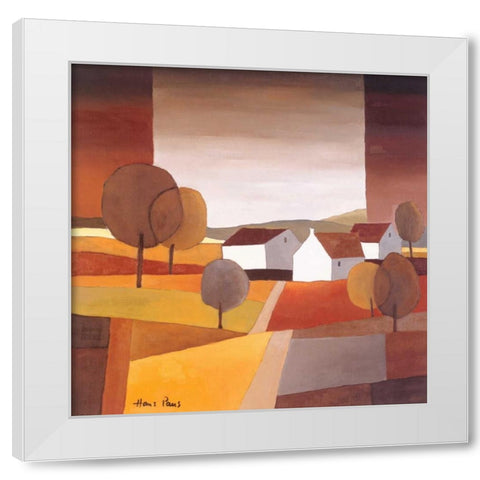 Along the road I White Modern Wood Framed Art Print by Paus, Hans