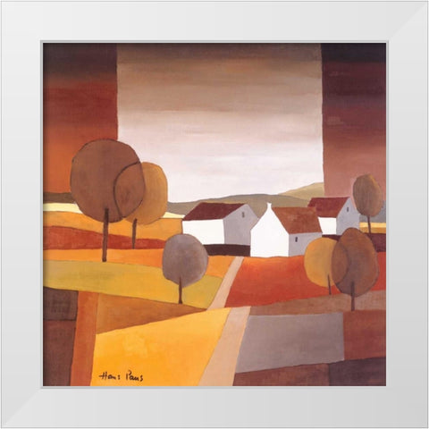 Along the road I White Modern Wood Framed Art Print by Paus, Hans