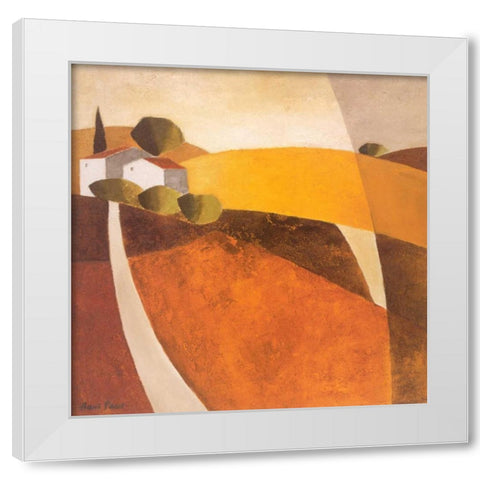 Country road I White Modern Wood Framed Art Print by Paus, Hans