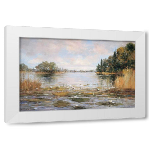 Aan de Waterkant III White Modern Wood Framed Art Print by De Haan, Rob