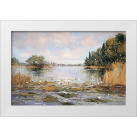 Aan de Waterkant III White Modern Wood Framed Art Print by De Haan, Rob