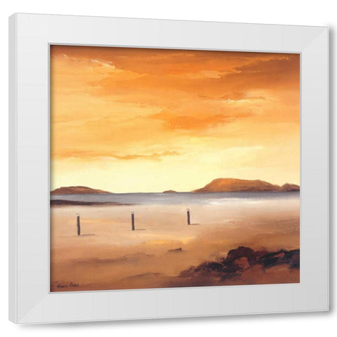 Quiet Sands I White Modern Wood Framed Art Print by Paus, Hans