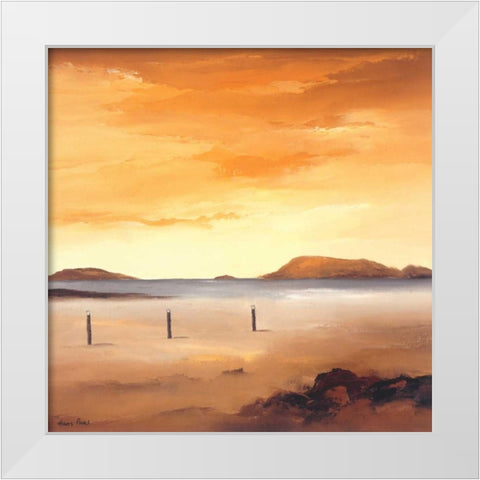 Quiet Sands I White Modern Wood Framed Art Print by Paus, Hans