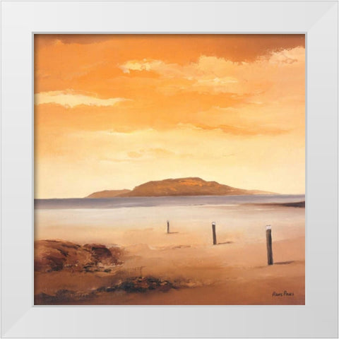 Quiet Sands II White Modern Wood Framed Art Print by Paus, Hans