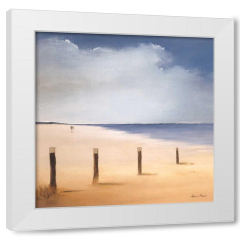 Along the beach I White Modern Wood Framed Art Print by Paus, Hans