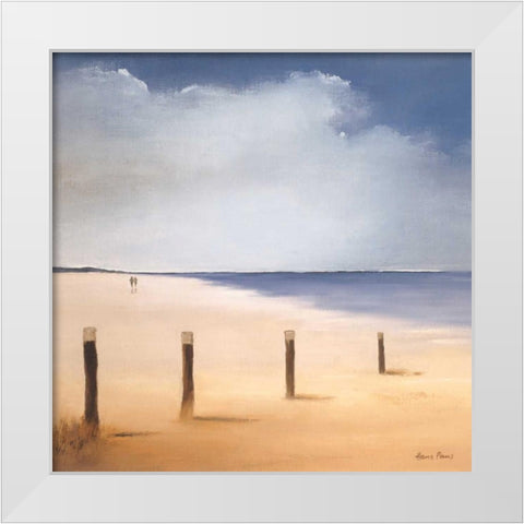 Along the beach I White Modern Wood Framed Art Print by Paus, Hans