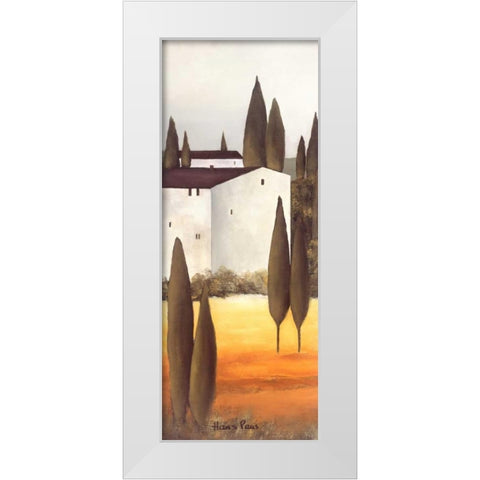 Twilight III White Modern Wood Framed Art Print by Paus, Hans