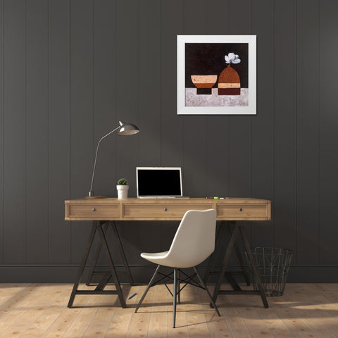 Simplicity I White Modern Wood Framed Art Print by Paus, Hans