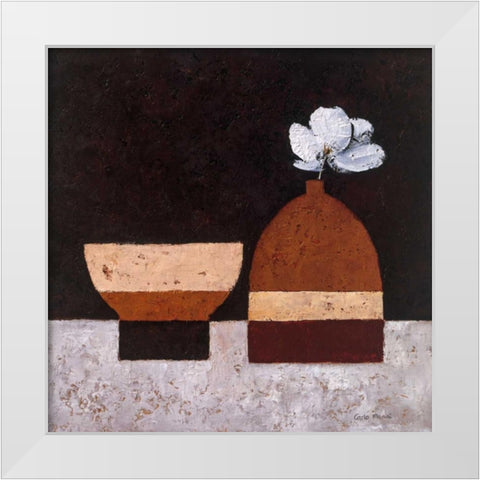 Simplicity I White Modern Wood Framed Art Print by Paus, Hans