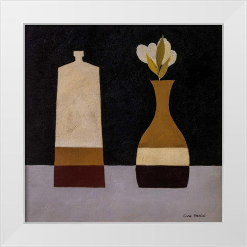 Simplicity III White Modern Wood Framed Art Print by Marini, Carlo