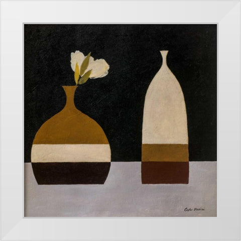 Simplicity IV White Modern Wood Framed Art Print by Marini, Carlo