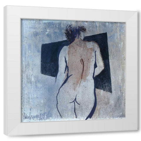 Studies from the nude III White Modern Wood Framed Art Print by Vriesendorp, Heleen