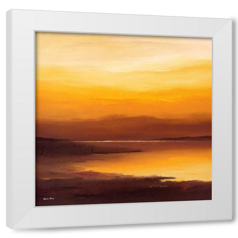 Evening sky I White Modern Wood Framed Art Print by Paus, Hans