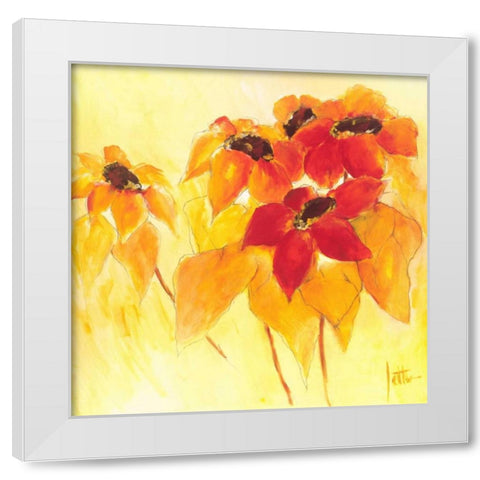 Sunshiny I White Modern Wood Framed Art Print by Roseboom, Jettie